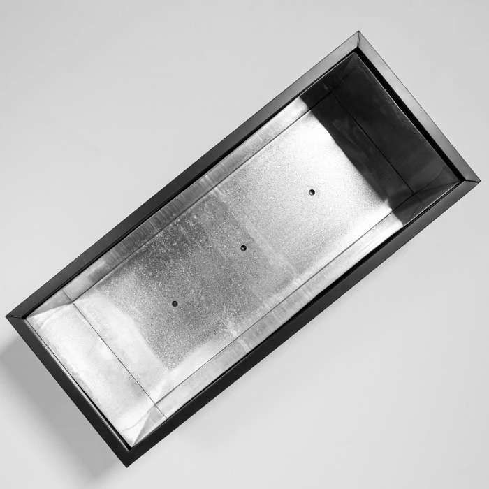 120cm Zinc Galvanised Black Trough 2 120cm Zinc Galvanised Black Trough - Image 2
