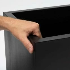 75cm Zinc Galvanised Black Trough 9 75cm Zinc Galvanised Black Trough -Outdoor PLANTERS Shop PP10703 add image 3 202b