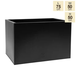 75cm Zinc Galvanised Black Trough 13 75cm Zinc Galvanised Black Trough -Outdoor PLANTERS Shop PP10703 main image fb57