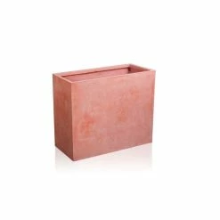 60cm Terracotta Fibrecotta Tall Trough Planter