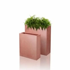 72cm Terracotta Fibrecotta Tall Trough Planter -Outdoor PLANTERS Shop PP1761S add image 3 0fa7