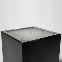 40cm Terracotta Fibrecotta Dark Grey Cube Planter -Outdoor PLANTERS Shop PP1764L add image 2 b388