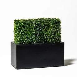 80cm Terracotta Fibrecotta Dark Grey Trough Planter -Outdoor PLANTERS Shop PP1765L add image 2 36bf