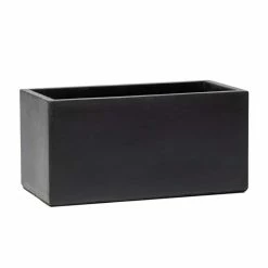 60cm Terracotta Fibrecotta Dark Grey Trough Planter -Outdoor PLANTERS Shop PP1765M feed image f523