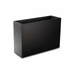 80cm Black Zinc Tall Trough Planter With Insert - By Primrose™ -Outdoor PLANTERS Shop PP1772S add image 1 d09f