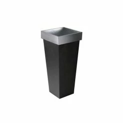 H70cm Zinc Tall Flared Square Planter - By Primrose™
