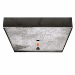 H38cm Black Square Flared Planter - By Primrose™ -Outdoor PLANTERS Shop PP1841S2 add image 2 f110