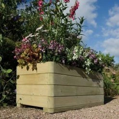 W1m (3ft 3in) Wooden Rectangular Marberry Planter by Rowlinson® -Outdoor PLANTERS Shop PP1878 add image 2 1045