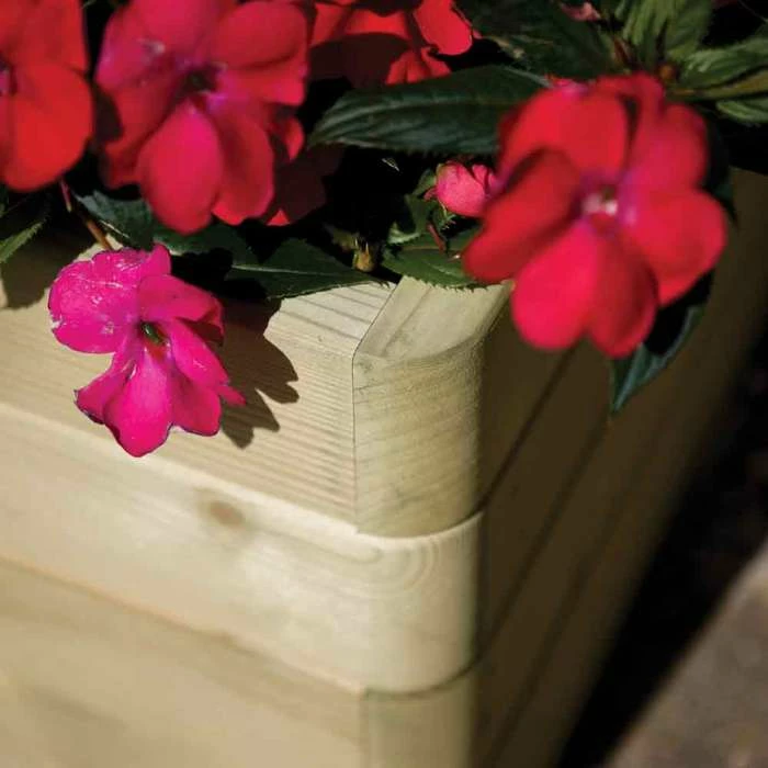 50cm Wooden Marberry Square Planter - by Rowlinson 2 50cm Wooden Marberry Square Planter - by Rowlinson - Image 2