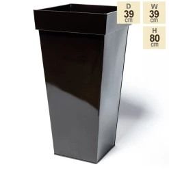 H80cm Mocha Brown Zinc Tall Flared Square Planter - By Primrose™ 11 H80cm Mocha Brown Zinc Tall Flared Square Planter - By Primrose™ -Outdoor PLANTERS Shop PP1891L main image cce4