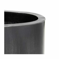 W60cm Platinum Low Oval Zinc Galvanised Planter - By Primrose™ -Outdoor PLANTERS Shop PP1975 add image 3 5363
