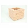 36cm Larch Wood Small Square Planter