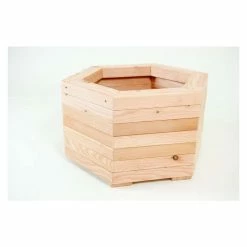 59cm Larch Hexagonal Planter - Medium