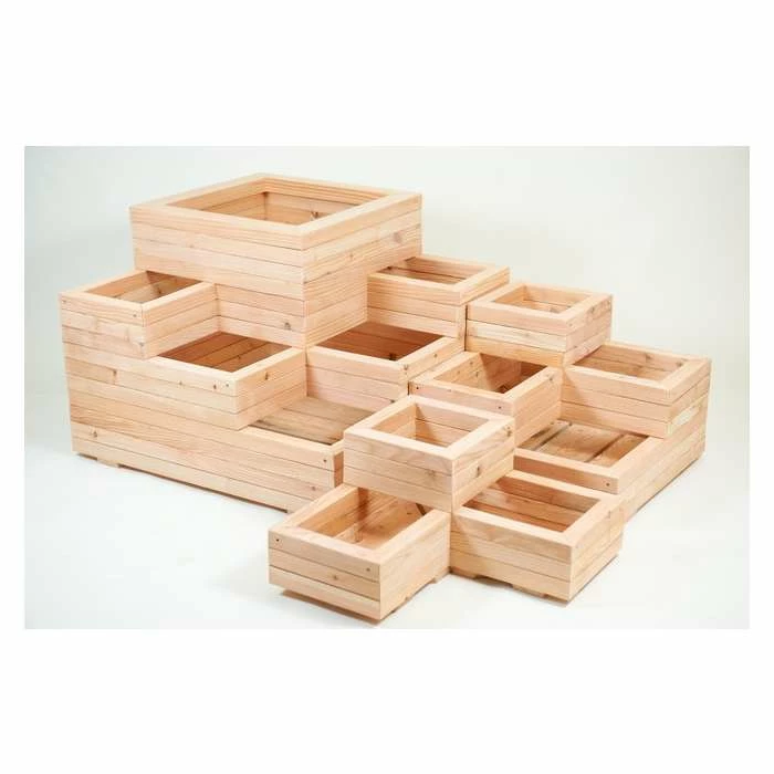 60cm Larch Wood Medium Spiral Planter 2 60cm Larch Wood Medium Spiral Planter - Image 2