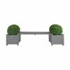 1.8m Pine Wood Grey Versailles Planter Bench