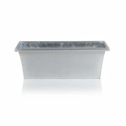 60cm Zinc Galvanised Trough Planter - By Primrose™