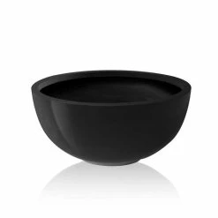 72cm Fibreglass High Gloss Low Bowl Planter - By Primrose™ -Outdoor PLANTERS Shop PP2108BLK feed image d7cb