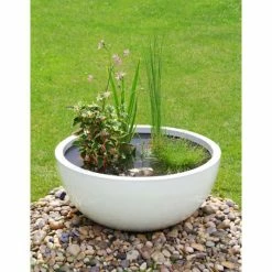 72cm Fibreglass High Gloss Low Bowl Planter - By Primrose™ -Outdoor PLANTERS Shop PP2108WHT add image 4 cf1e