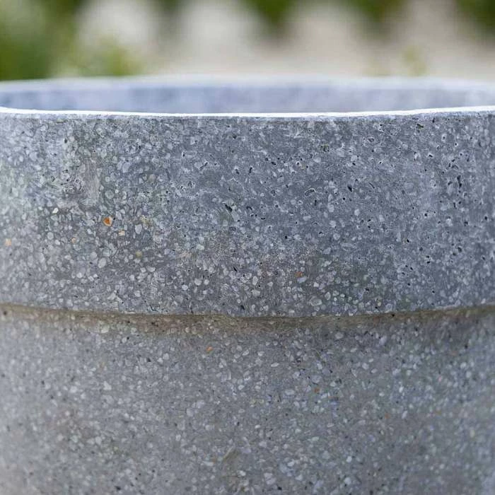 Round 44cm Handmade Fiberstone Rimmed Planter in Grey - Exclusive to Primrose 4 Round 44cm Handmade Fiberstone Rimmed Planter in Grey - Exclusive to Primrose - Image 4
