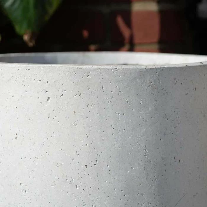 Cylinder 55cm Handmade Fiberstone Planter in White - Exclusive to Primrose 5 Cylinder 55cm Handmade Fiberstone Planter in White - Exclusive to Primrose - Image 5