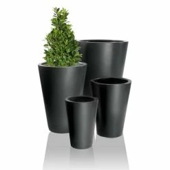 54cm Black Calgary Polystone Tall Planter -Outdoor PLANTERS Shop PP2354M add image 2 7a5f