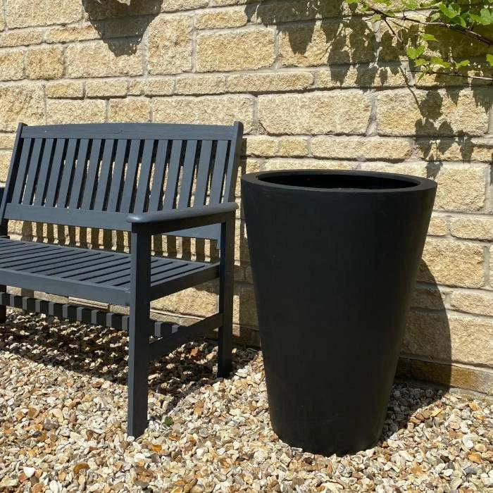 89cm Polystone Calgary Grey Tall Planter 2 89cm Polystone Calgary Grey Tall Planter - Image 2