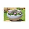 90cm Polystone Grey Lismore Low Planter