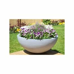 Outdoor PLANTERS Shop 4 90cm Polystone Grey Lismore Low Planter