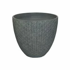 Outdoor PLANTERS Shop 14 H48cm Large Frostproof Concrete Star Egg Planter in Engraved Design