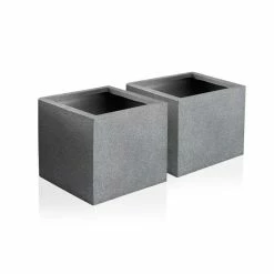 40cm Fibrecotta Kadamus Cube Planter in Dark Grey Meteor Texture 13 40cm Fibrecotta Kadamus Cube Planter in Dark Grey Meteor Texture -Outdoor PLANTERS Shop PP2407L add image 5 84b0