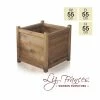H55cm Wooden Cube Planter by Liz Frances™