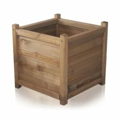 H45cm Wooden Cube Planter by Liz Frances™ -Outdoor PLANTERS Shop PP2447S add image 1 b691