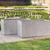 Trough 80cm Handmade Fiberstone Planters (set of 2) in Grey - Exclusive to Primrose