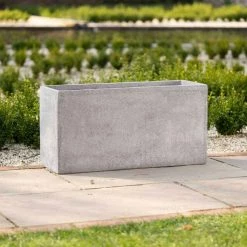 Trough 80cm Handmade Fiberstone Planter in Grey - Exclusive to Primrose 8 Trough 80cm Handmade Fiberstone Planter in Grey - Exclusive to Primrose -Outdoor PLANTERS Shop PP24GRYS PP24GRYM 3 4a2e