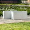 Trough 100cm Handmade Fiberstone Planters (set of 2) in White - Exclusive to Primrose