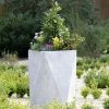 Hexagon 47cm Handmade Fiberstone Planter in Grey - Exclusive to Primrose