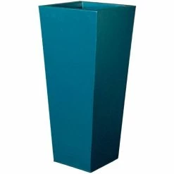 Outdoor PLANTERS Shop 10 H70cm Zinc Galvanised Teal Flared Square Planter - By Primrose™