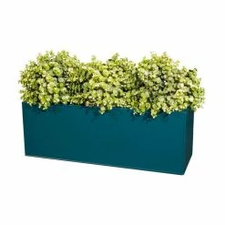 70cm Zinc Galvanised Teal Trough Planter - By Primrose™ -Outdoor PLANTERS Shop PP2641S feed image 7727