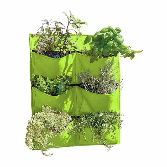 Living Wall Felt Planter 6 Pockets, Lime green 70cm (2ft 3 1/2in) 1 Living Wall Felt Planter 6 Pockets, Lime green 70cm (2ft 3 1/2in)