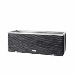 98cm x 34cm Polyrattan Trough planter