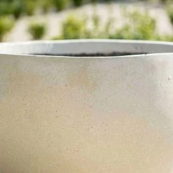 Round 60cm Handmade Fiberstone Planter in Cream - Exclusive to Primrose -Outdoor PLANTERS Shop PP28CRM 3 c557