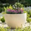 Round 60cm Handmade Fiberstone Planter in Cream - Exclusive to Primrose
