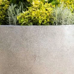 Round 60cm Handmade Fiberstone Planter in Grey - Exclusive to Primrose -Outdoor PLANTERS Shop PP28GRY 3 9fb2