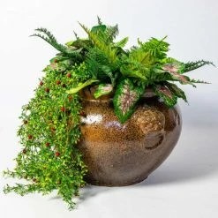 H48cm Ceramic Washed Bowl Planter -Outdoor PLANTERS Shop PP2929BR add image 4 a5c9