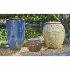 H48cm Ceramic Washed Bowl Planter -Outdoor PLANTERS Shop PP2929BR add image 6 a6db