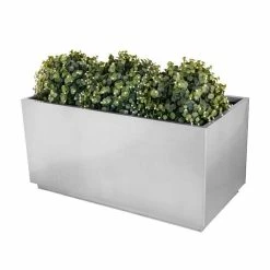 60cm Zinc Galvanised Kick-Bottom Trough Planter in Silver by Primrose™ 15 60cm Zinc Galvanised Kick-Bottom Trough Planter in Silver by Primrose™ -Outdoor PLANTERS Shop PP3007L feed image 4ab4