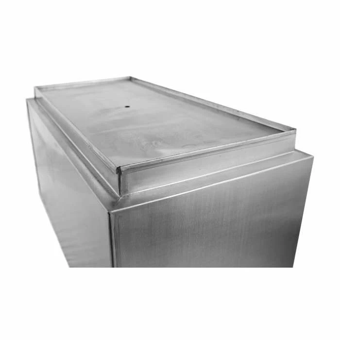 60cm Zinc Galvanised Kick-Bottom Trough Planter in Silver by Primrose™ 2 60cm Zinc Galvanised Kick-Bottom Trough Planter in Silver by Primrose™ - Image 2