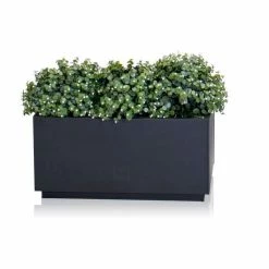 60cm Zinc Galvanised Kick-Bottom Trough Planter in Platinum by Primrose™ -Outdoor PLANTERS Shop PP3008S feed image 794d