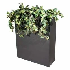 H90cm Black Zinc Tall Trough Planter with Insert - By Primrose™ -Outdoor PLANTERS Shop PP3009 add image 2 8685