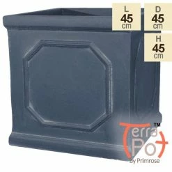 H45cm Buckingham Lead Effect Framed Cube Planter - By Terra Pot™ -Outdoor PLANTERS Shop PP3031 add image 2 361d